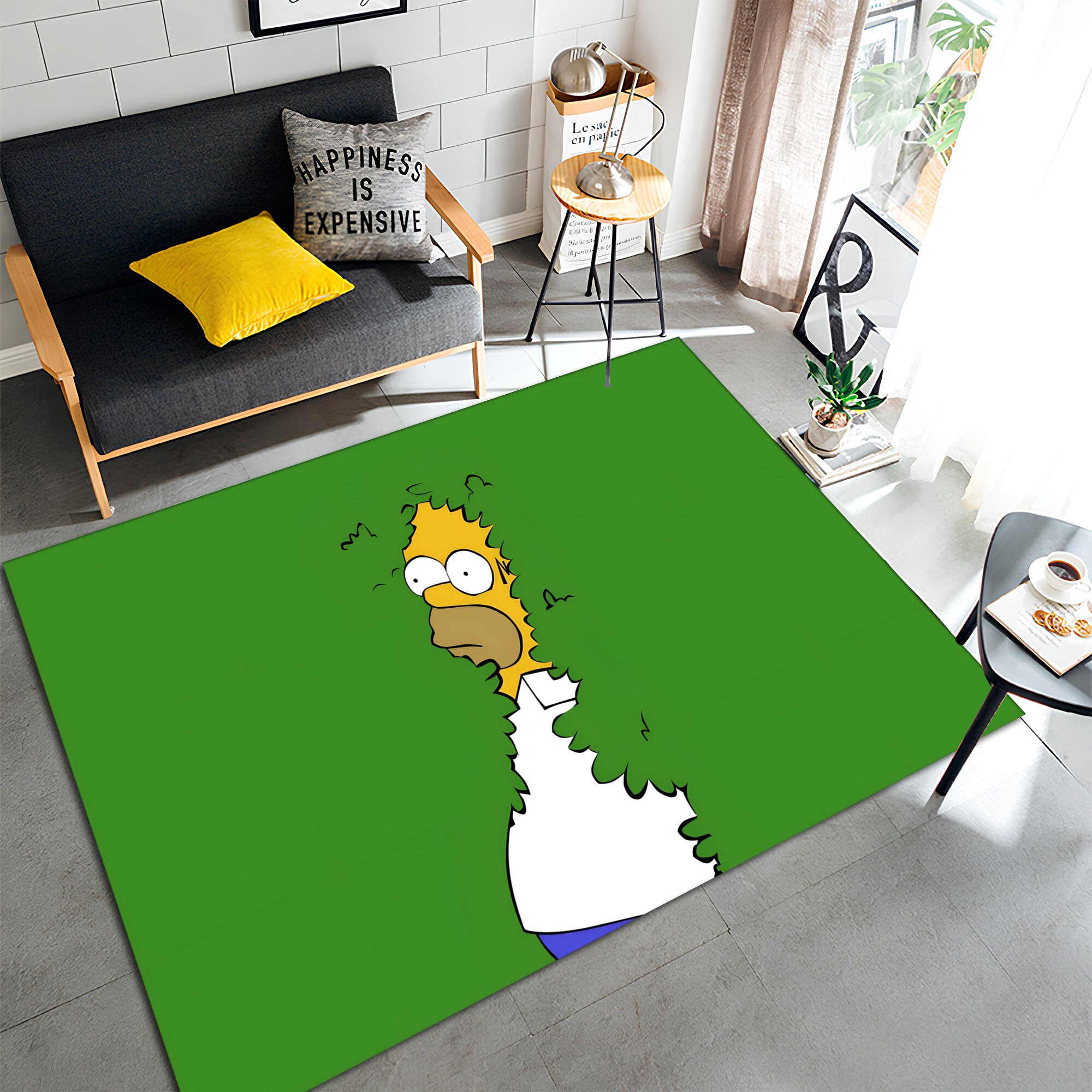 Discover The Simpsons, Grass Rug, Special Design, Funny Rug, Animation Rug, Popular Rug, Modern Rug, Custom Rug, Adult Rug, Fantastic Rug