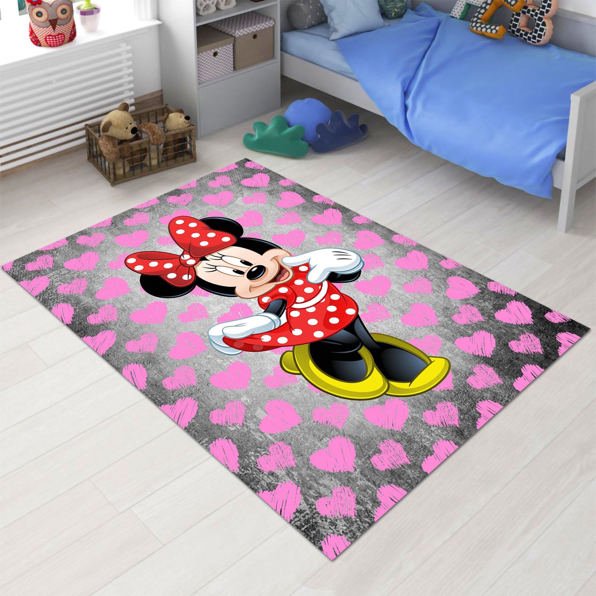 Discover Mickey Rug, Mouse Rug, Cartoon Rug, Pink Rug, Kids Room Rug,Nursery Decor,Bdroom Rug,Kids Decor,Cute Rug,Girl Room Rug