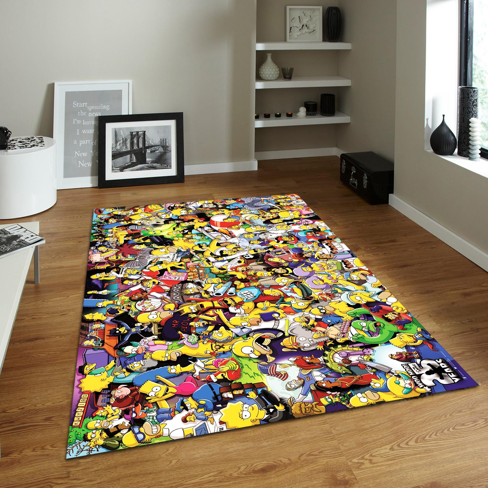 Discover The Simpsons, 25th Anniversary Special Design, Animation Rug, Popular Rug, Modern Rug, Custom Rug, Adult Rug