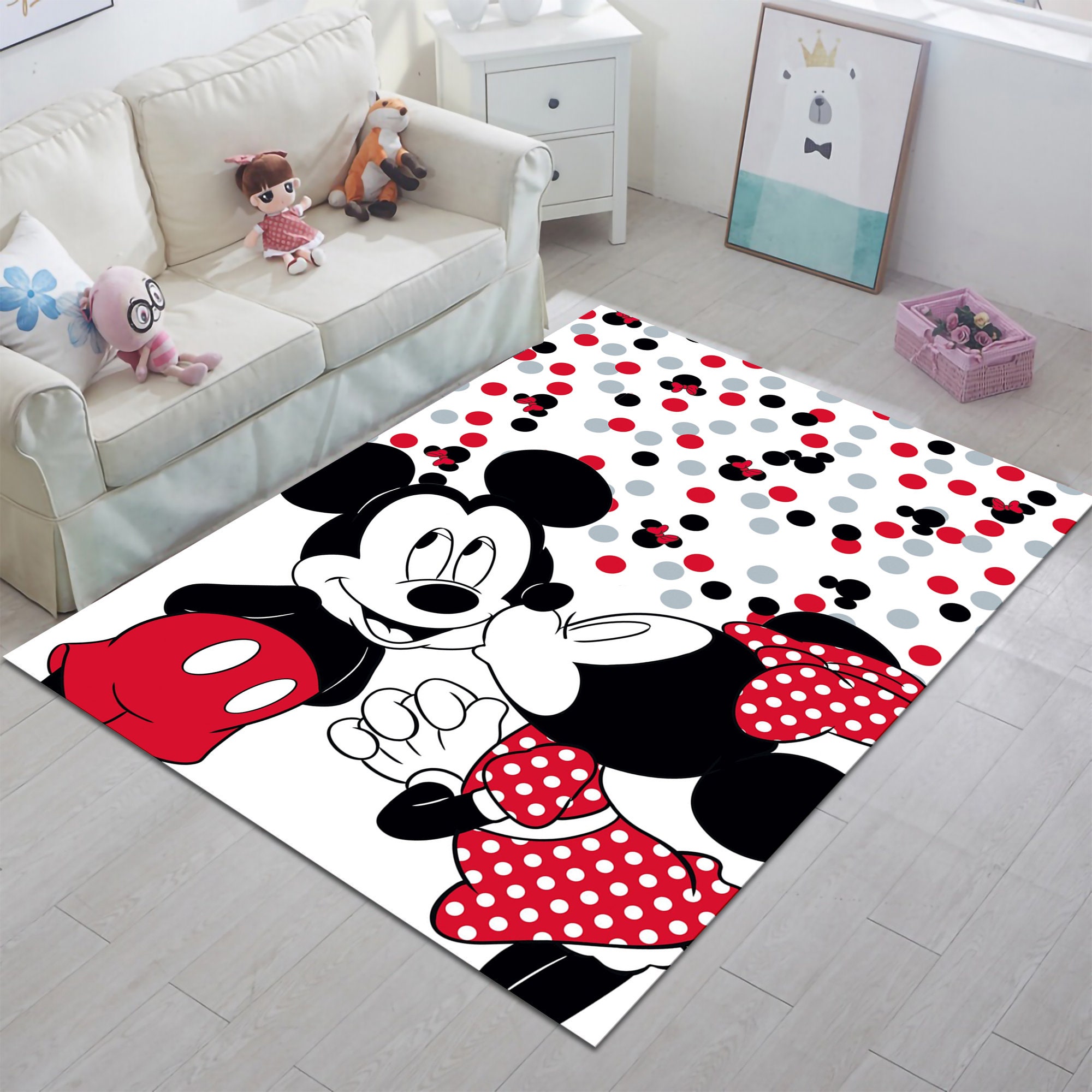 Discover Minnie Rug, Mickey Rug, Mouse Rug, Cartoon Rug, Kids Room Rug,Nursery Decor,Bdroom Rug,Kids Decor,Cute Rug,Girl Room Rug