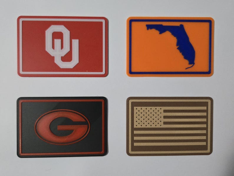 Yeti Custom logo patches 3D printed