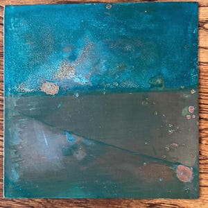 Beach - Copper Wall Art, Copper Patina, Copper Sheet, Metal Wall Art