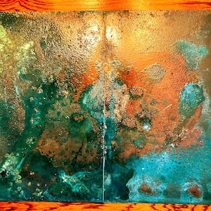 Patina Copper Wall Art: Handmade Metal Sheet Decor