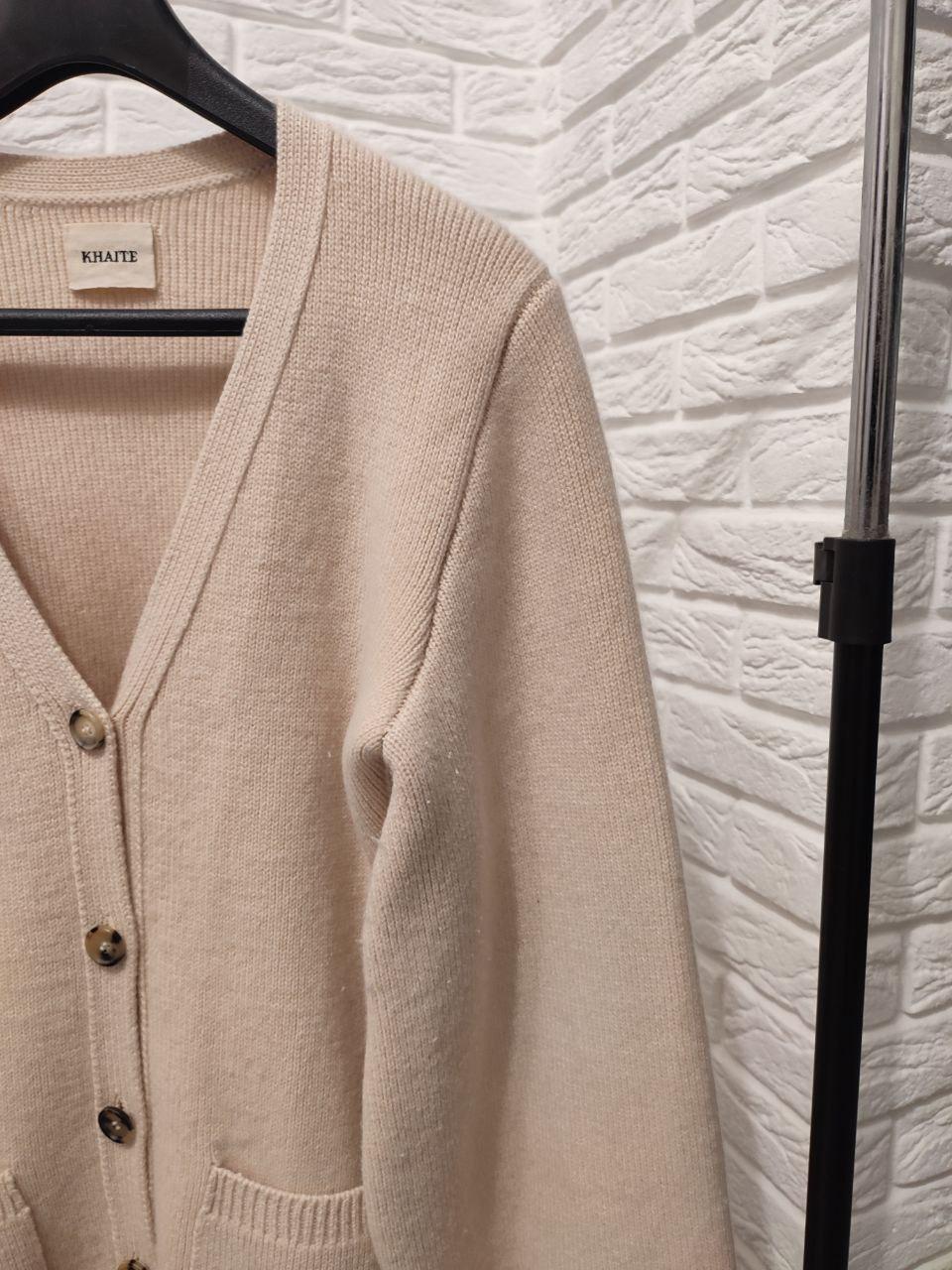 Cardigan Femme 100% Cachemire Khaite - Couleur Beige - Taille M - Occasion Très Bon État