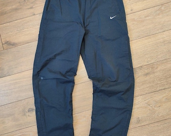 Y2K Nike Nylon Sweatpants Vintage Men's Track Pants Navy Size S - Etsy
