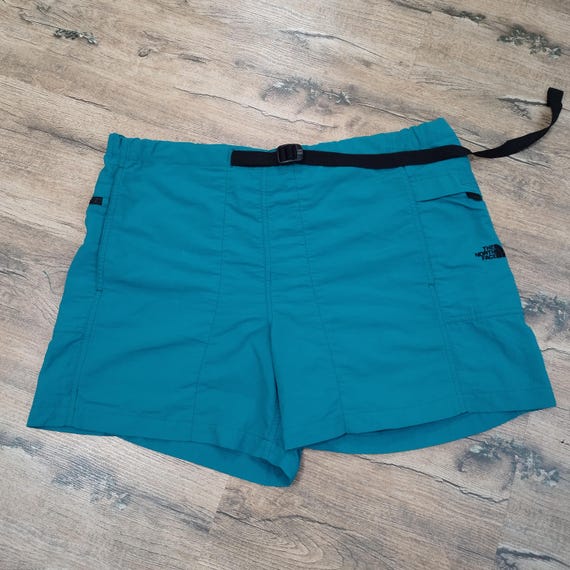 The North Face, Vintage 90s The North Face Nylon Shorts | Teal Blue | Hiking/Outdoor | Size M