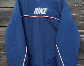 Vintage 90s Nike Air Embroidered Insulated Full Zip Nylon Jacket