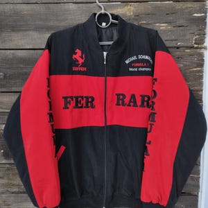 ミハエルシューマッハ 1996年 記念ジャケット ウインドブレーカー L レッド Ferrari michael schumacher jacket - Etsy 日本