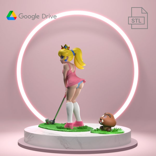 Sexy Golf Peach 3D Stl File for 3D Printing, High Quality Stl, Stl Figure, 3D Stl, Game, Cartoon, Comic Action Figure