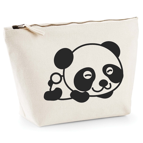 Borsa per accessori Panda/borsa per il trucco/borsa per volo/bagaglio a mano divertente borsa per il trucco/regalo per lei/borsa di tela