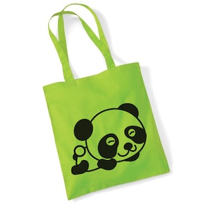 Panda Cotton tote bag/cute panda tote bag/shopper bag/canvas bag/eco friendly tote/beach bag