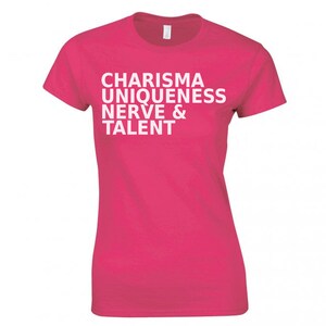 Cunt-T-Shirt/Offensiv-T-Shirt/Unhöfliches Cunt-T-Shirt/Charisma-Einzigartigkeit, Nerventalent/lustiges sexy Top/Damen-Kurzarm-Baumwoll-T-Shirt