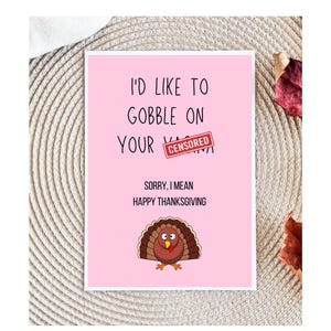 Dirty Thanksgiving Card for Wife | Girlfriend thanksgiving Card | Raunchy thanksgiving Card | thanksgiving Card for her | thanksgiving