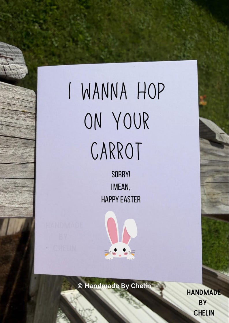 Dirty Easter Funny Adult Easter Card | Dirty Spring Holiday Card Easter Candy For Husband For Wife For Boyfriend For Girlfriend FWB Card image 2