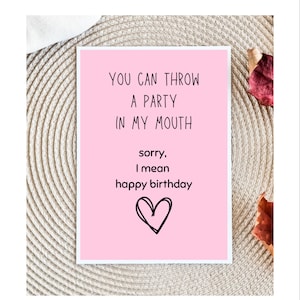 Funny Birthday Card for husband, Dirty Birthday Card, Birthday Card for Husband, Birthday Card for Boyfriend, Raunchy Birthday Card
