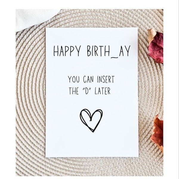 Funny Birthday Card for Husband - Dirty Card for Him, Perfect Gift for Boyfriend, Humorous Birthday Wishes & Greeting!
