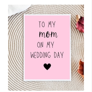 To My Bridesmaid On My Wedding Day, Maid Of Honour, Groomsman, Parents, Mum, Dad, Grandparents On My Wedding Day, Bridesmaid card