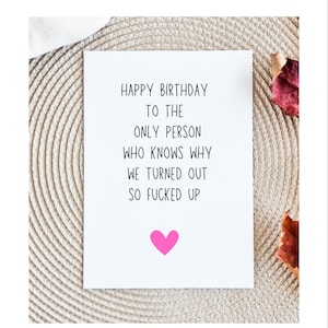 Funny Birthday Card for Sister, Birthday Card, Birthday Card for Sister, Birthday Card for Sibling, birthday cards for sister , card for her