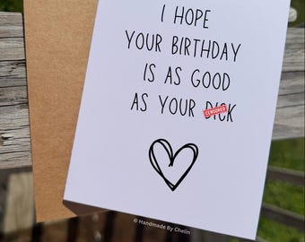 Funny Birthday Card for husband, Dirty Birthday Card, Birthday Card for Husband, Birthday Card for Boyfriend, Raunchy Birthday Card