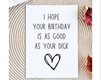 Dirty Birthday Card for Him | Raunchy Birthday Card for Husband | Boyfriend Birthday Card | Witty Birthday Card | Raunchy Birthday Gifts