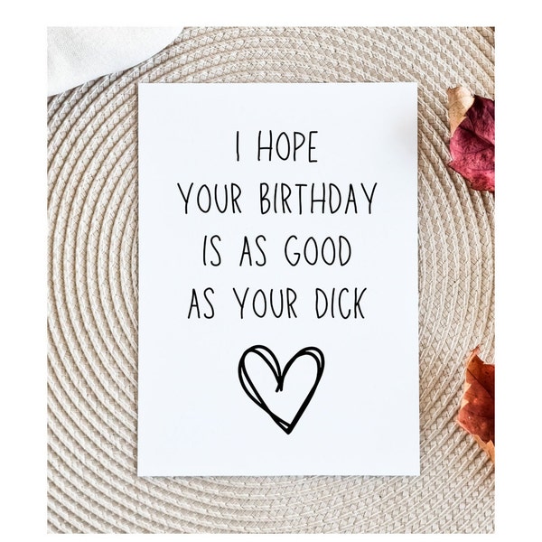 Dirty Birthday Card for Him | Raunchy Birthday Card for Husband | Boyfriend Birthday Card | Witty Birthday Card | Raunchy Birthday Gifts
