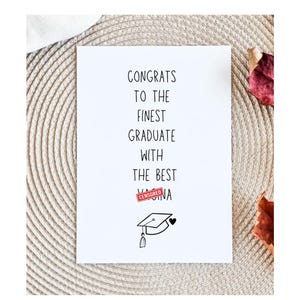 Dirty Funny Graduation Card, College Grad Gift, Class of 2024, Graduation Gift Funny, Hilarious Card, Snarky Card, Congrats Grad for her