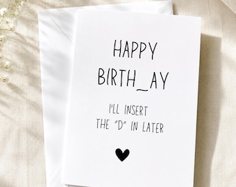 Funny Birthday Card for Her: Dirty Humor Gift, Birthday Card for Wife, Funny Birthday card, Birthday card Girlfriend, Funny card for wife