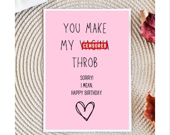 Boyfriend Birthday Card, Dirty Birthday Card for Him, Birthday Gift for Him, Husband Birthday Card, Funny Birthday Cards for Him Raunchy