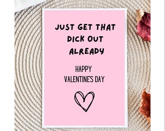 Funny Valentine's Day Card for Girlfriend | Dirty Valentine's Day Card for Her | Raunchy Valentine's Cards | Dirty Valentine's Cards