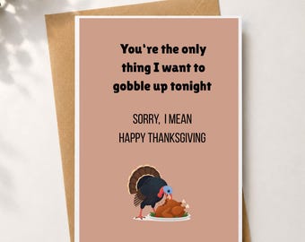Dirty Thanksgiving Card for Husband | Husband thanksgiving Card | Raunchy thanksgiving Card | thanksgiving Card for Boyfriend | thanksgiving