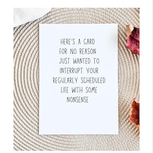 Funny Quote Card: Perfection Humor - Handmade Cardstock