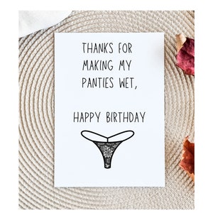 Panties  Birthday Card for Him | Raunchy Birthday Card for Husband | Boyfriend Birthday Card | Witty Birthday Card | Raunchy Birthday Gifts