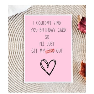 Funny Birthday Card for husband, Dirty Birthday Card, Birthday Card for Husband, Birthday Card for Boyfriend, Raunchy Birthday Card