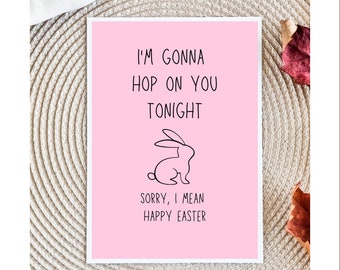 Dirty Easter Funny Adult Easter Card | Dirty Spring Holiday Card Easter Candy For Husband For Wife For Boyfriend For Girlfriend FWB Card