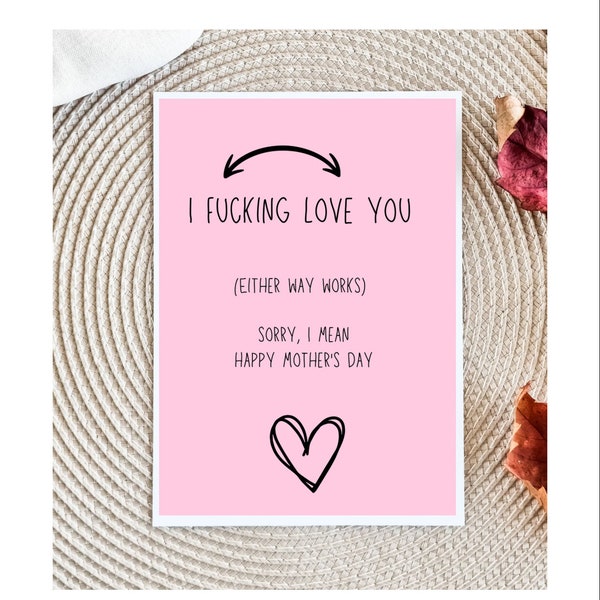 dirty Mother's Day card | Card For Wife | | card for her  | Mother's Day card | mom card | card for girlfriend