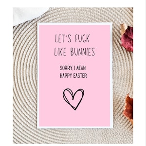 Dirty Easter Funny Adult Easter Card | Dirty Spring Holiday Card Easter Candy For Husband For Wife For Boyfriend For Girlfriend FWB Card