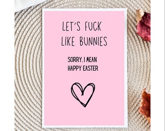 Dirty Easter Funny Adult Easter Card | Dirty Spring Holiday Card Easter Candy For Husband For Wife For Boyfriend For Girlfriend FWB Card