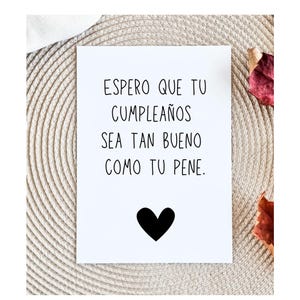 Spanish Birthday Cards, Boyfriend Birthday Card, Funny Birthday Card for Him, Boyfriend Birthday Gift, Husband Birthday Gift, Boyfriend Gift