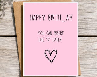 Funny Birthday Card for Husband - Dirty Card for Him, Perfect Gift for Boyfriend, Humorous Birthday Wishes & Greeting!
