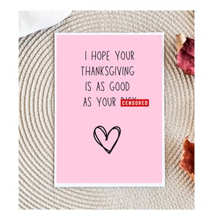 Dirty Thanksgiving Card for Husband | Husband thanksgiving Card | Raunchy thanksgiving Card | thanksgiving Card for Boyfriend | thanksgiving