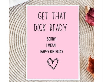 Dirty Birthday Card for Him | Raunchy Birthday Card for Husband | Boyfriend Birthday Card | Witty Birthday Card | Raunchy Birthday Gifts