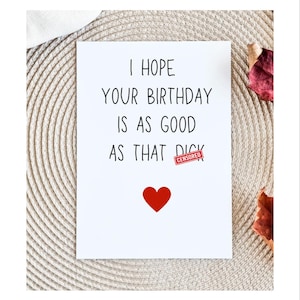 Birthday Card for Him | Raunchy Birthday Card for Husband | Boyfriend Birthday Card | Witty Birthday Card | Raunchy Birthday Gifts