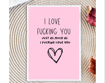 Dirty Love Card for Girlfriend | Dirty Love Day Card for Her | Raunchy Anniversary Cards | Dirty Love Cards For Him | Gift For Him.