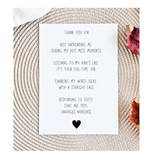 Funny card for a friend, humor cards, friendship card, Birthday Card,Anniversary Cards, friendiversary, friend anniversary, best friend gift