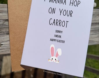 Dirty Easter Funny Adult Easter Card | Dirty Spring Holiday Card Easter Candy For Husband For Wife For Boyfriend For Girlfriend FWB Card