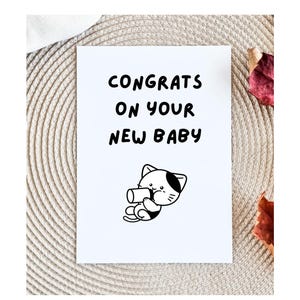 Baby Card, Card for new parents, Card for Baby Shower, funny baby shower card, funny baby card, congratulations pregnancy card