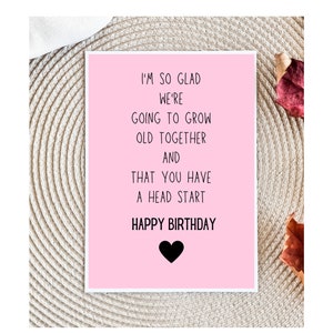 Funny Birthday Card for Husband or Boyfriend