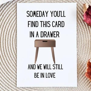 Drawer Love Card for Him, Funny Anniversary Card for Husband, Boyfriend Love Pun Card, Romantic Gift for Fiancee, Wedding or Valentine