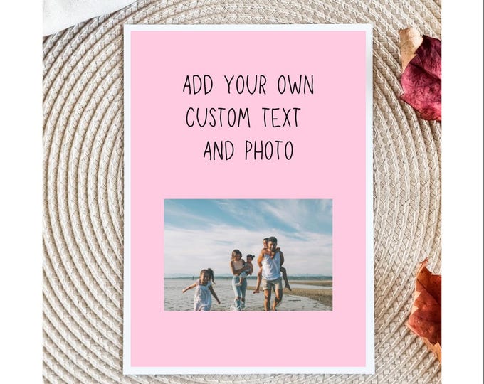 Custom Photo Card, Custom Picture, Personalisable, Custom Card ...