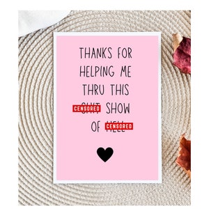 Funny card for a friend, quirky cards, snarky humor cards, friendship card, Birthday Card